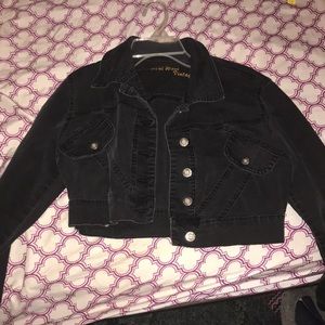 Crop top back jean jacket